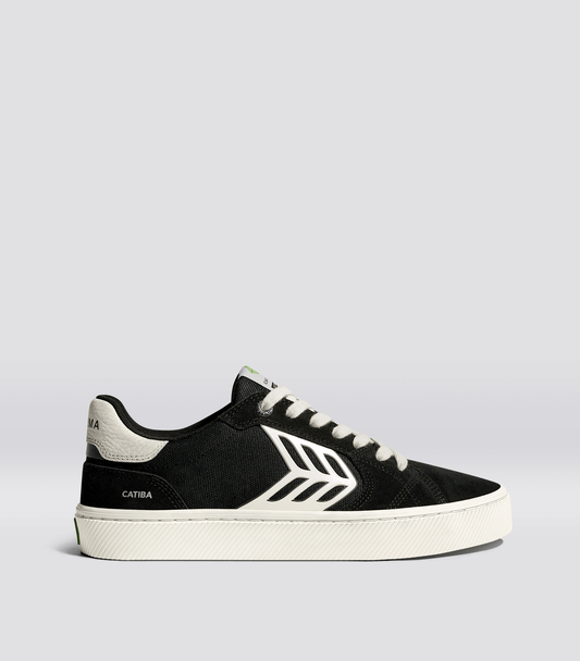 CATIBA PRO 2.0 Black Suede and Cordura Ivory Logo Sneaker