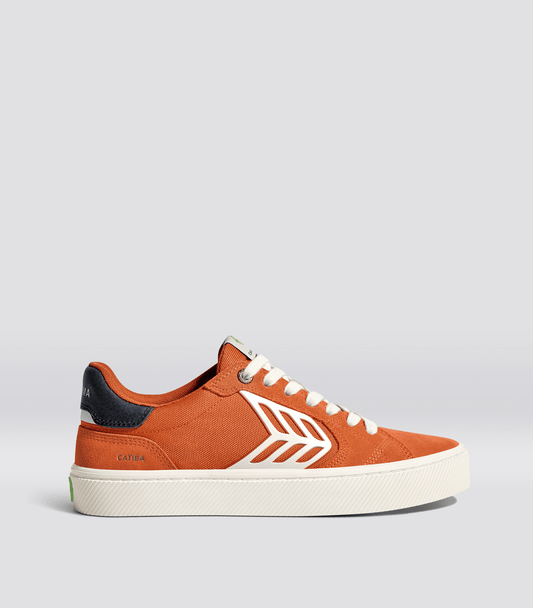 CATIBA PRO 2.0 Burnt Orange Suede and Cordura Ivory Logo Navy Sneaker