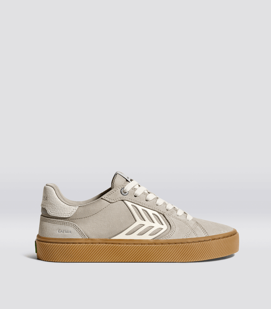 CATIBA PRO 2.0 Plaza Taupe Suede and Cordura Ivory Logo Sneaker